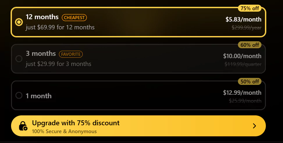 Tarification de fantasyGF