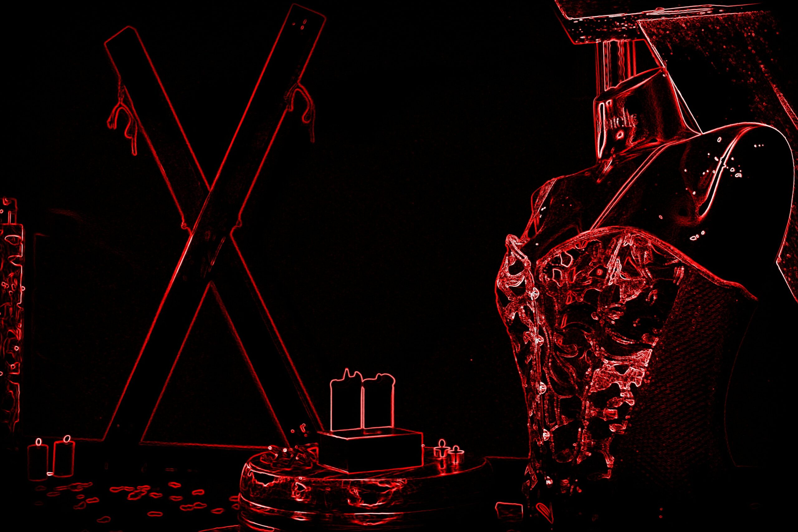 buste neon chambre rouge 50 nuances impertinente