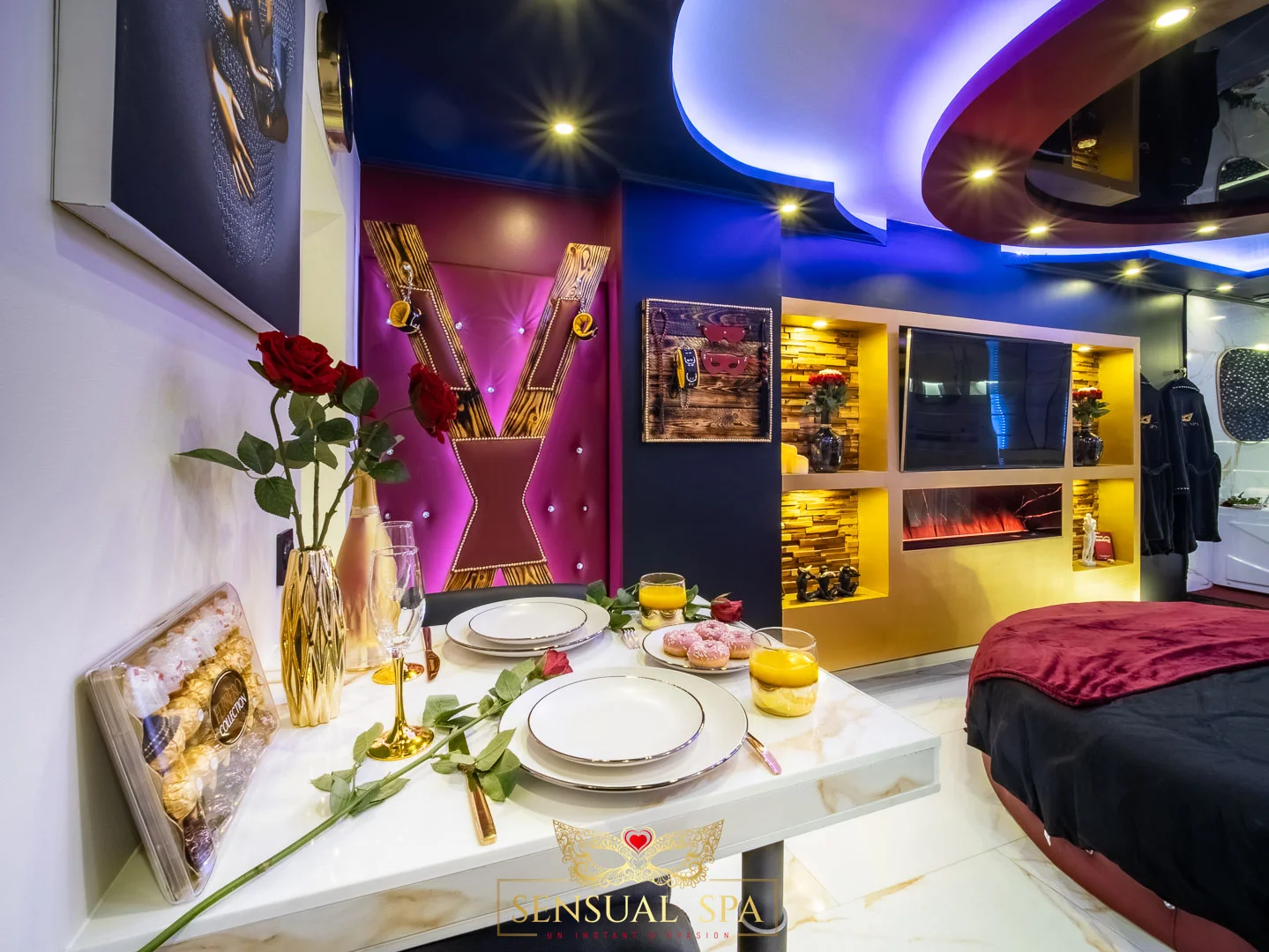 Sensual Room & SPA avec jacuzzi, hammam et terrasse privée