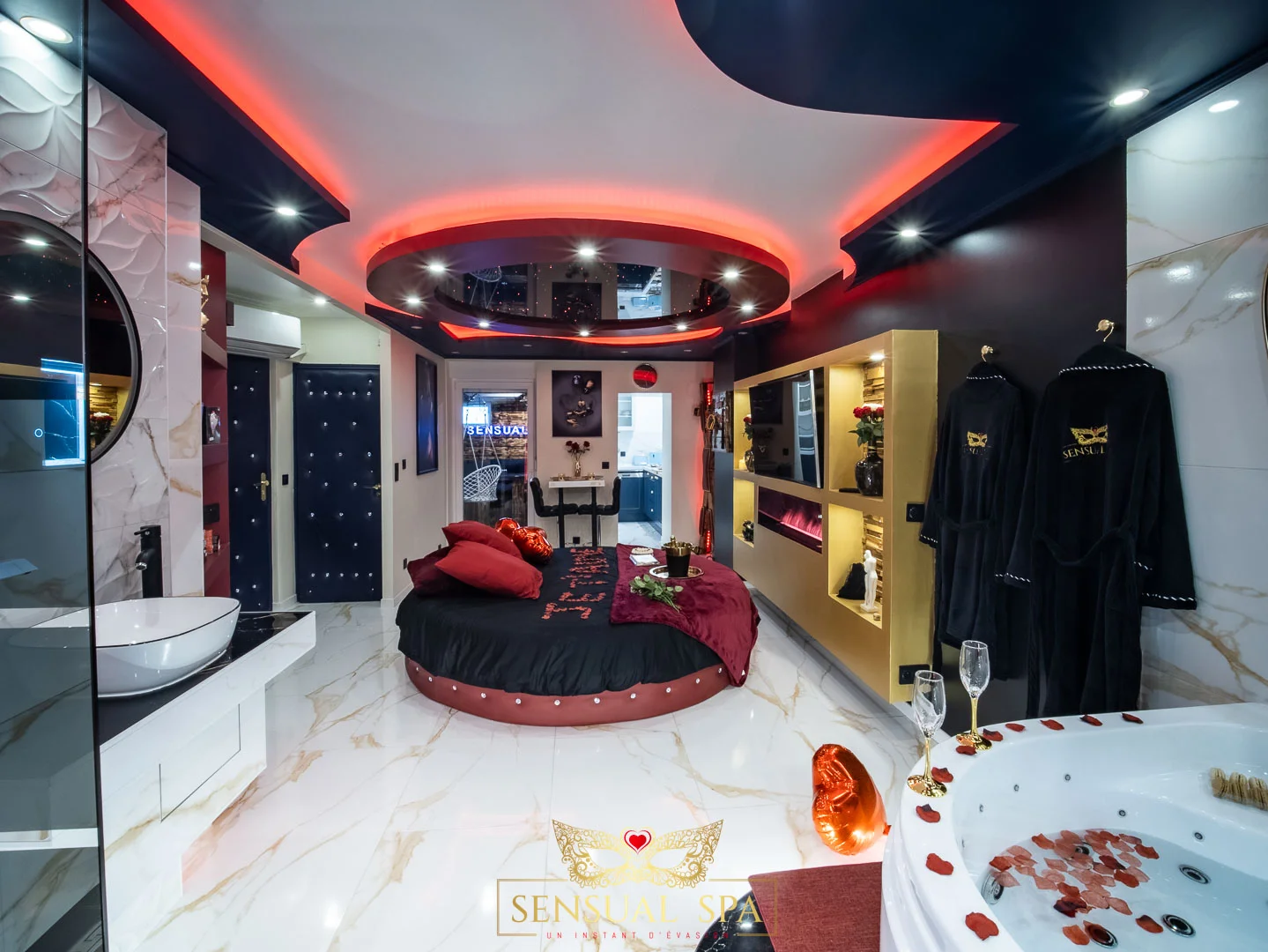 Sensual Room & SPA avec jacuzzi, hammam et terrasse privée