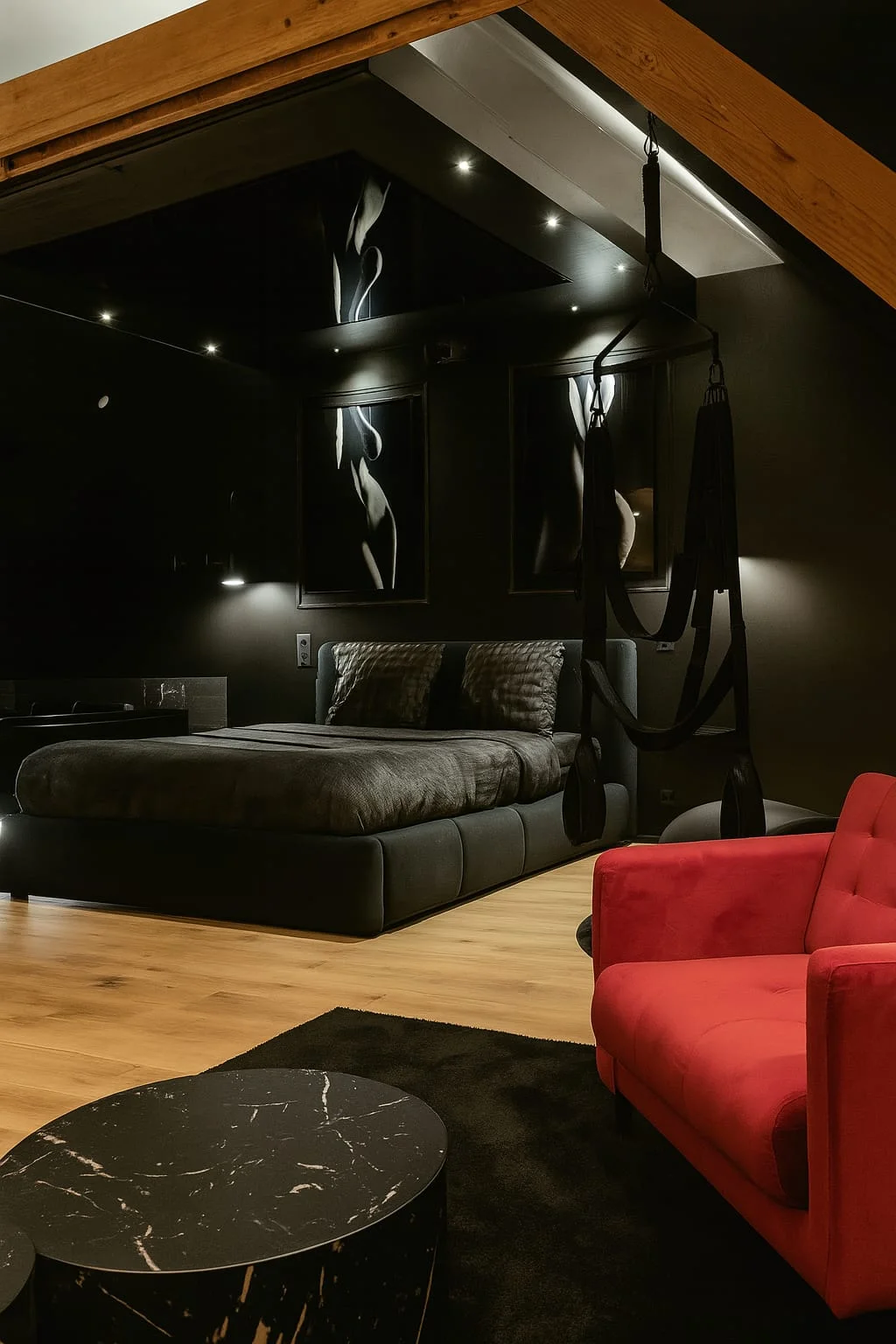 Love Room- jacuzzi-parking privé- La Black Suite